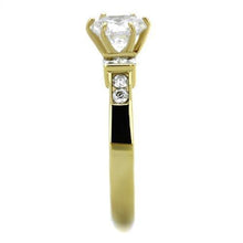 Load image into Gallery viewer, Gold Womens Ring Anillo Para Mujer Stainless Steel Ring with AAA Grade CZ in Clear Forli - Jewelry Store by Erik Rayo
