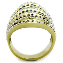 Load image into Gallery viewer, Gold Womens Ring Leopard Anillo Para Mujer y Ninos Unisex Kids 316L Stainless Steel Ring with Top Grade Crystal in Clear Trieste - Jewelry Store by Erik Rayo
