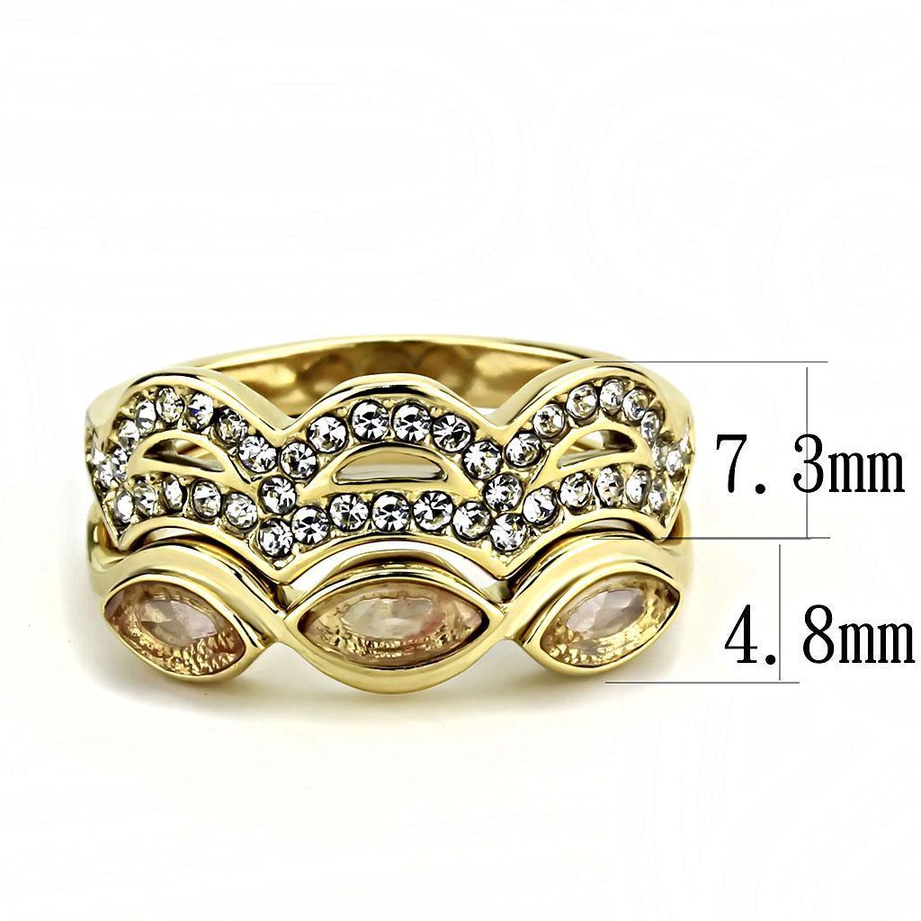 Gold Rings for Women Set Stainless Steel Anillo Juego Color Oro Para Mujer Acero Inoxidable - Jewelry Store by Erik Rayo