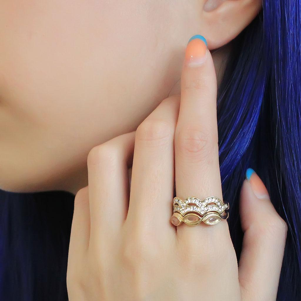 Gold Rings for Women Set Stainless Steel Anillo Juego Color Oro Para Mujer Acero Inoxidable - Jewelry Store by Erik Rayo