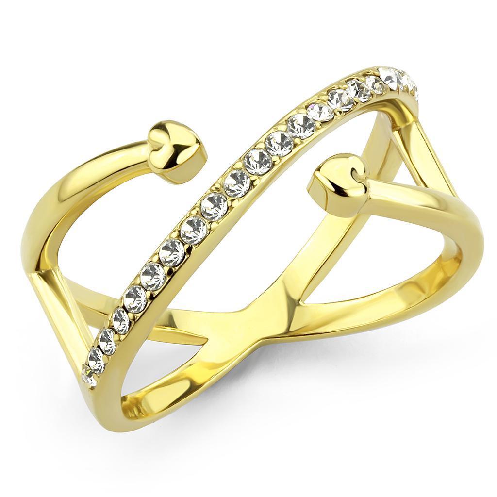 Gold Rings for Women Solitaire Stainless Steel Anillo Color Oro Para Mujer Acero Inoxidable - Jewelry Store by Erik Rayo
