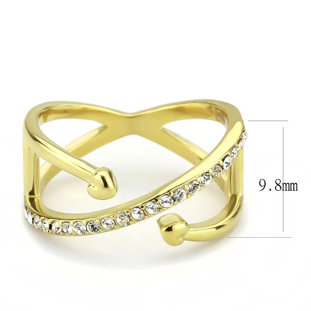 Gold Rings for Women Solitaire Stainless Steel Anillo Color Oro Para Mujer Acero Inoxidable - Jewelry Store by Erik Rayo