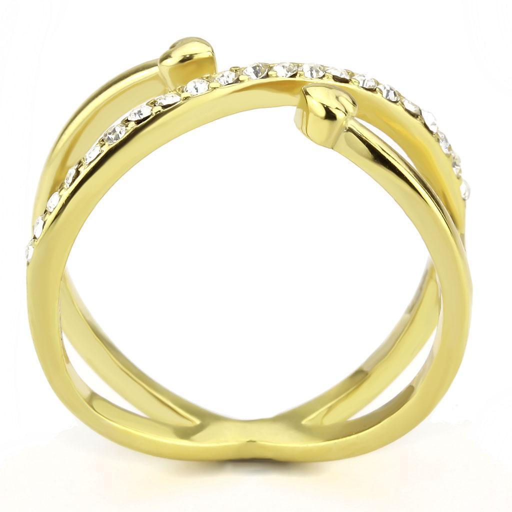 Gold Rings for Women Solitaire Stainless Steel Anillo Color Oro Para Mujer Acero Inoxidable - Jewelry Store by Erik Rayo