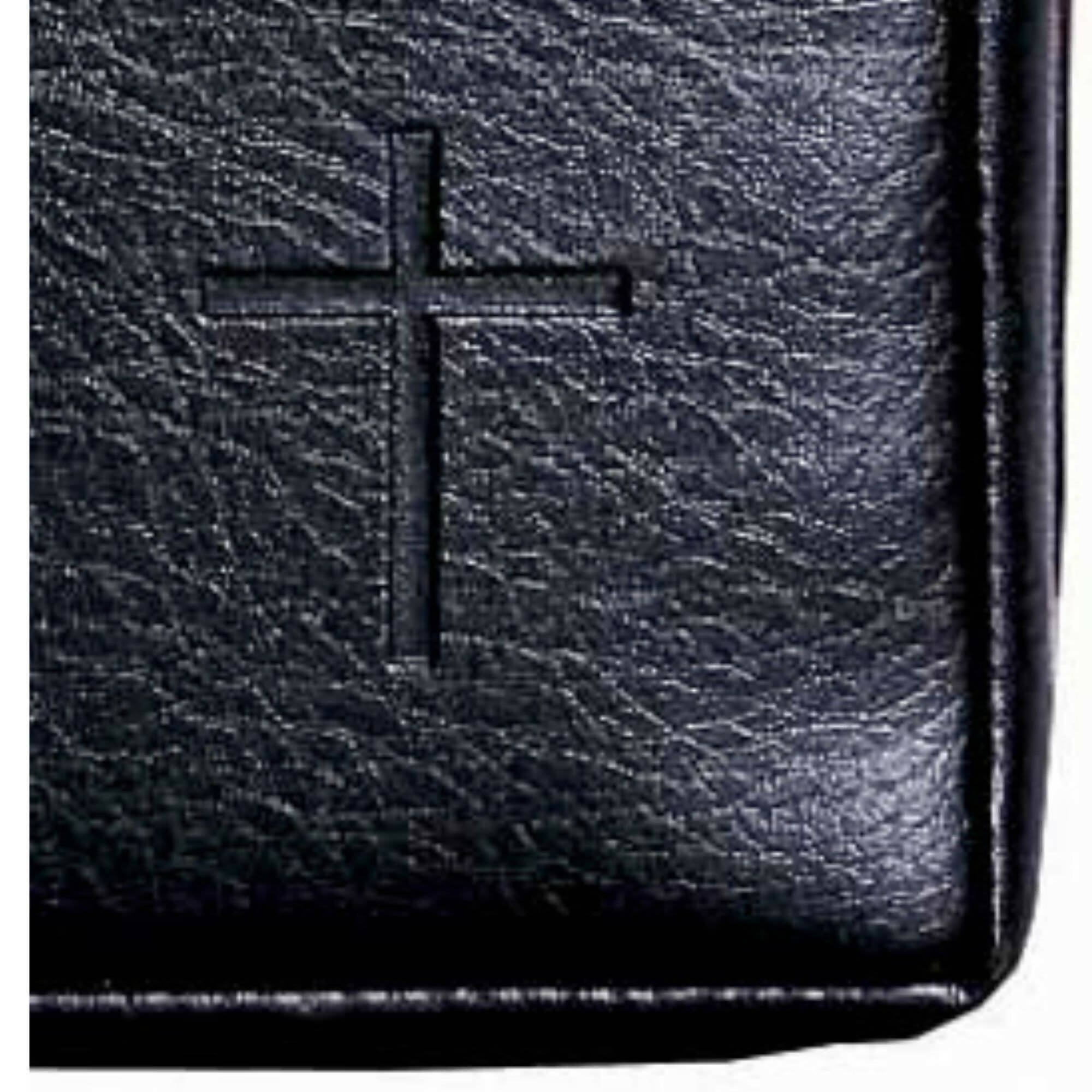 Bible Cover Black w/handle Medium