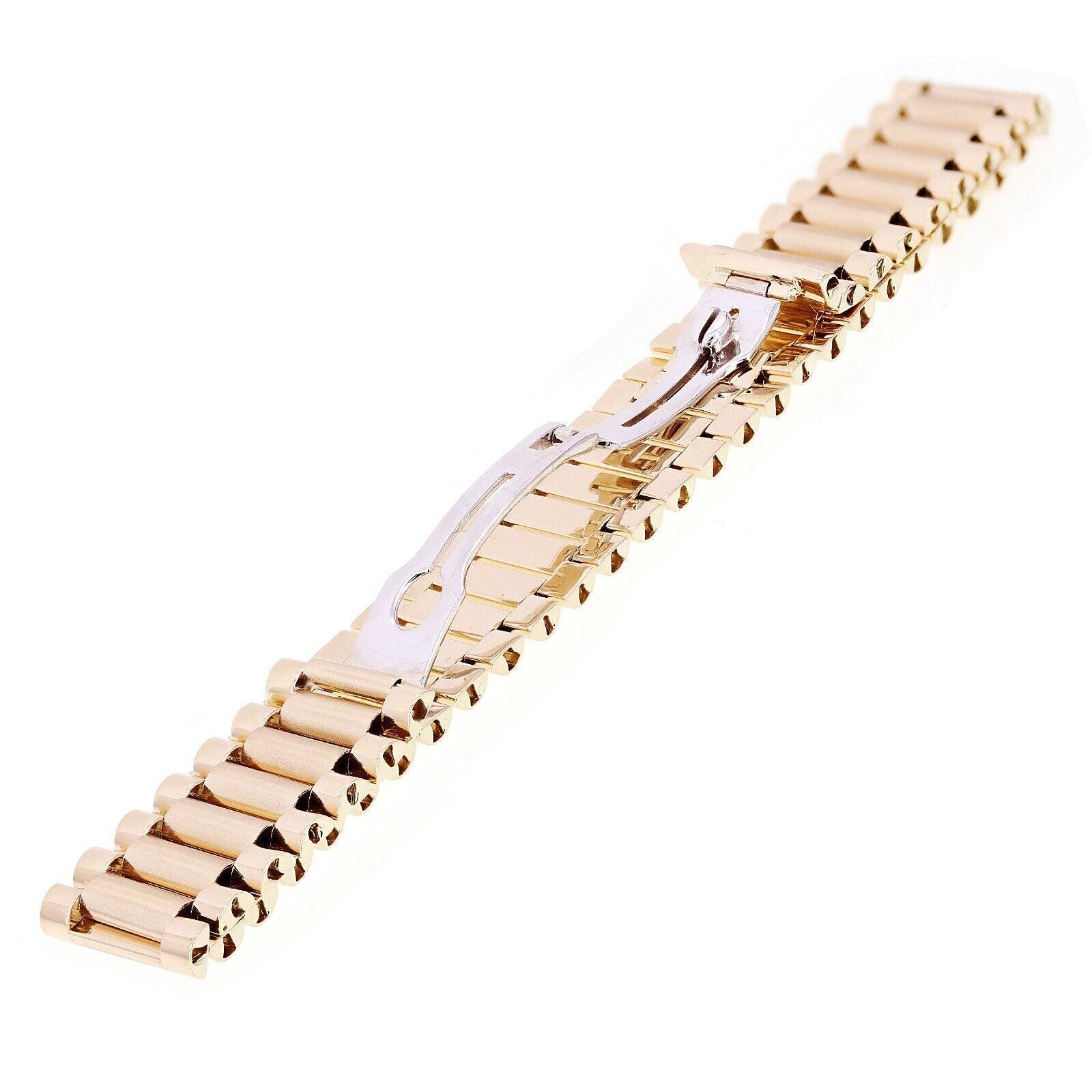 Italian 14k Yellow Gold Watch Link Bracelet 8" 15.2mm 37.4 grams - Jewelry Store by Erik Rayo