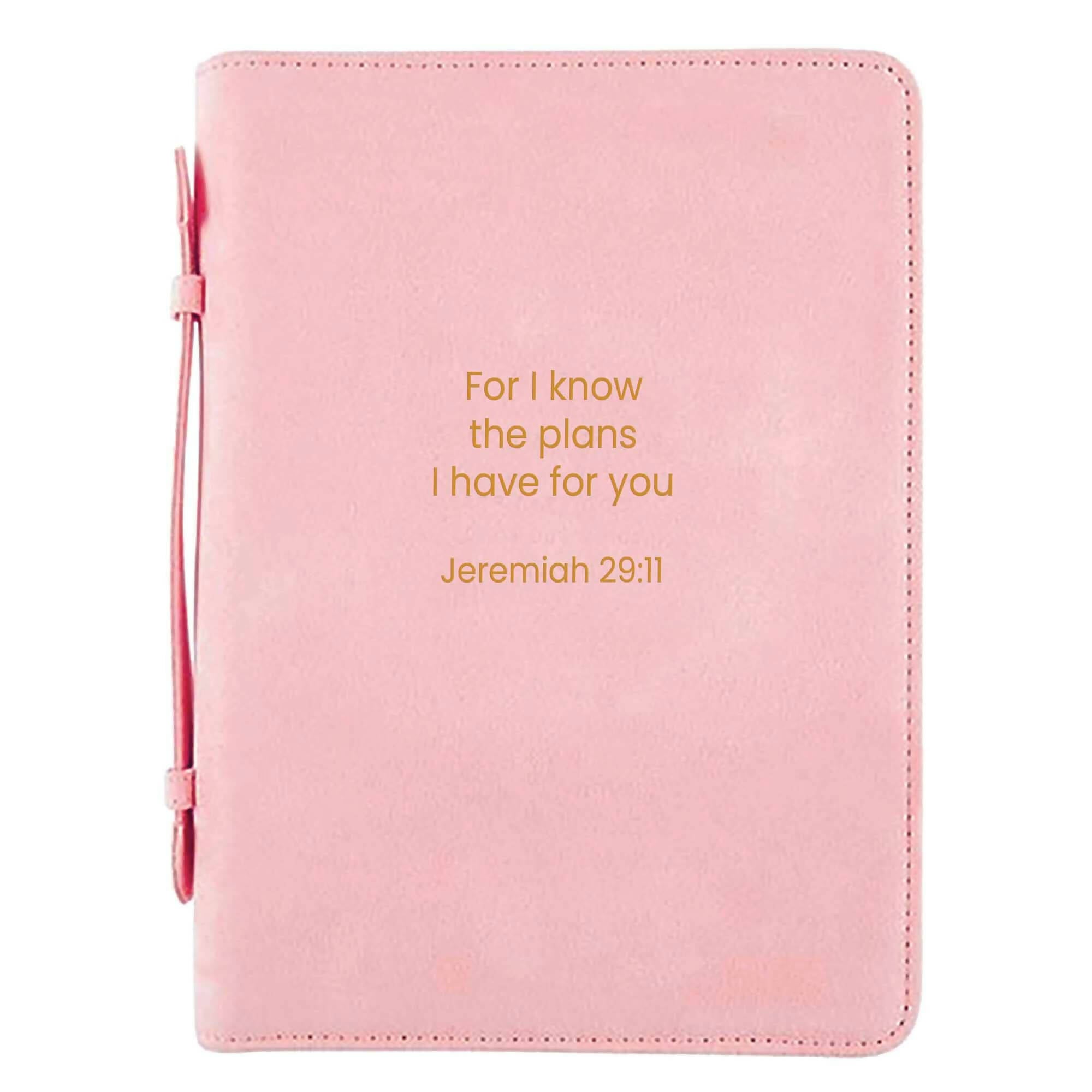 White Dove -Bible Case His Plans Pink XLarge