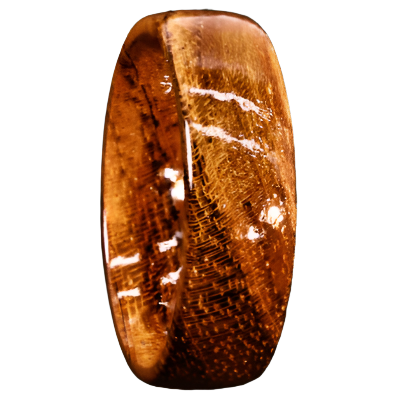 Koa Wood Domed Band Rings 8mm Hawaiian Jewelry Unisex for Men and Women Anillo Para Hombres y Mujeres