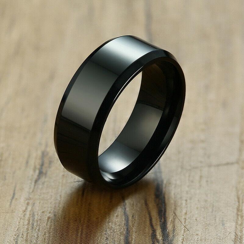 Wedding Band Ring Stainless Steel 8mm - Jewelry Store by Erik Rayo