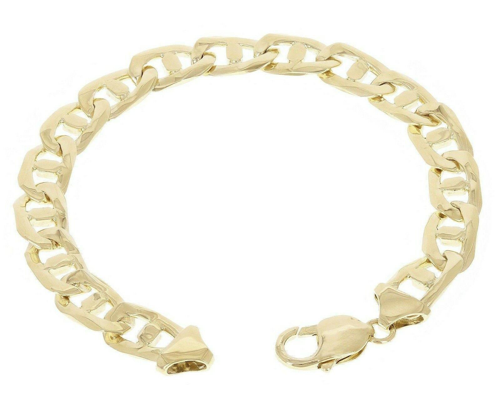 Men's 10k Yellow Gold Solid Mariner Bracelet Link Chain 7.5" 10mm 26.3 grams - Jewelry Store by Erik Rayo