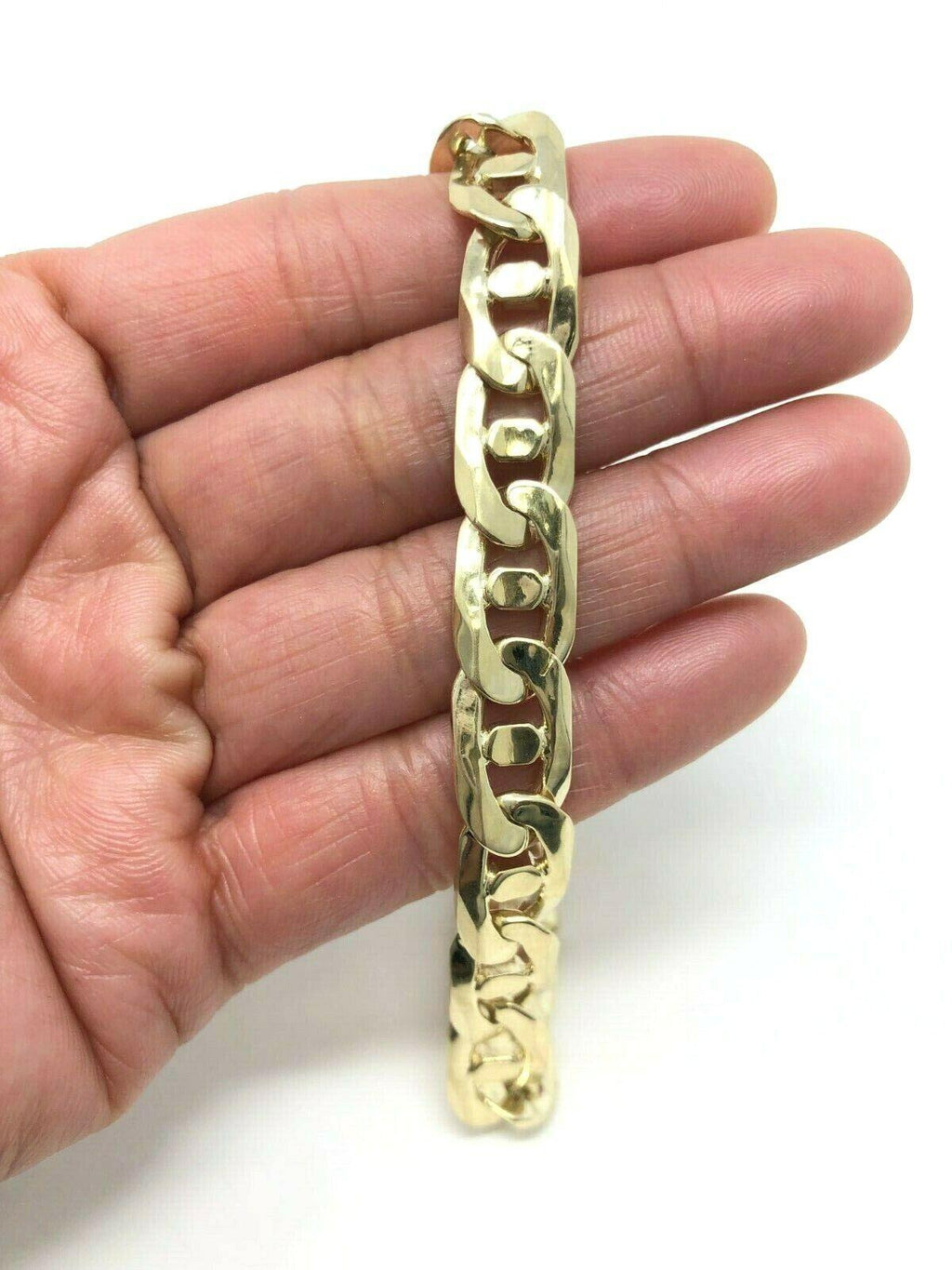 Men's 10k Yellow Gold Solid Mariner Bracelet Link Chain 7.5" 10mm 26.3 grams - Jewelry Store by Erik Rayo