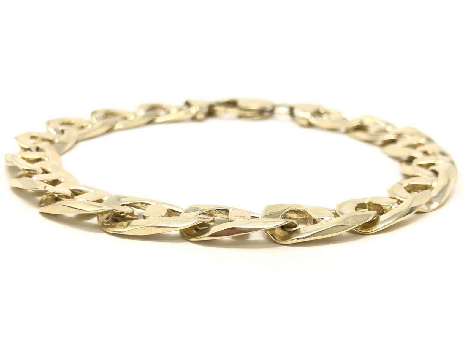 Men's 10k Yellow Gold Solid Mariner Bracelet Link Chain 7.5" 10mm 26.3 grams - Jewelry Store by Erik Rayo