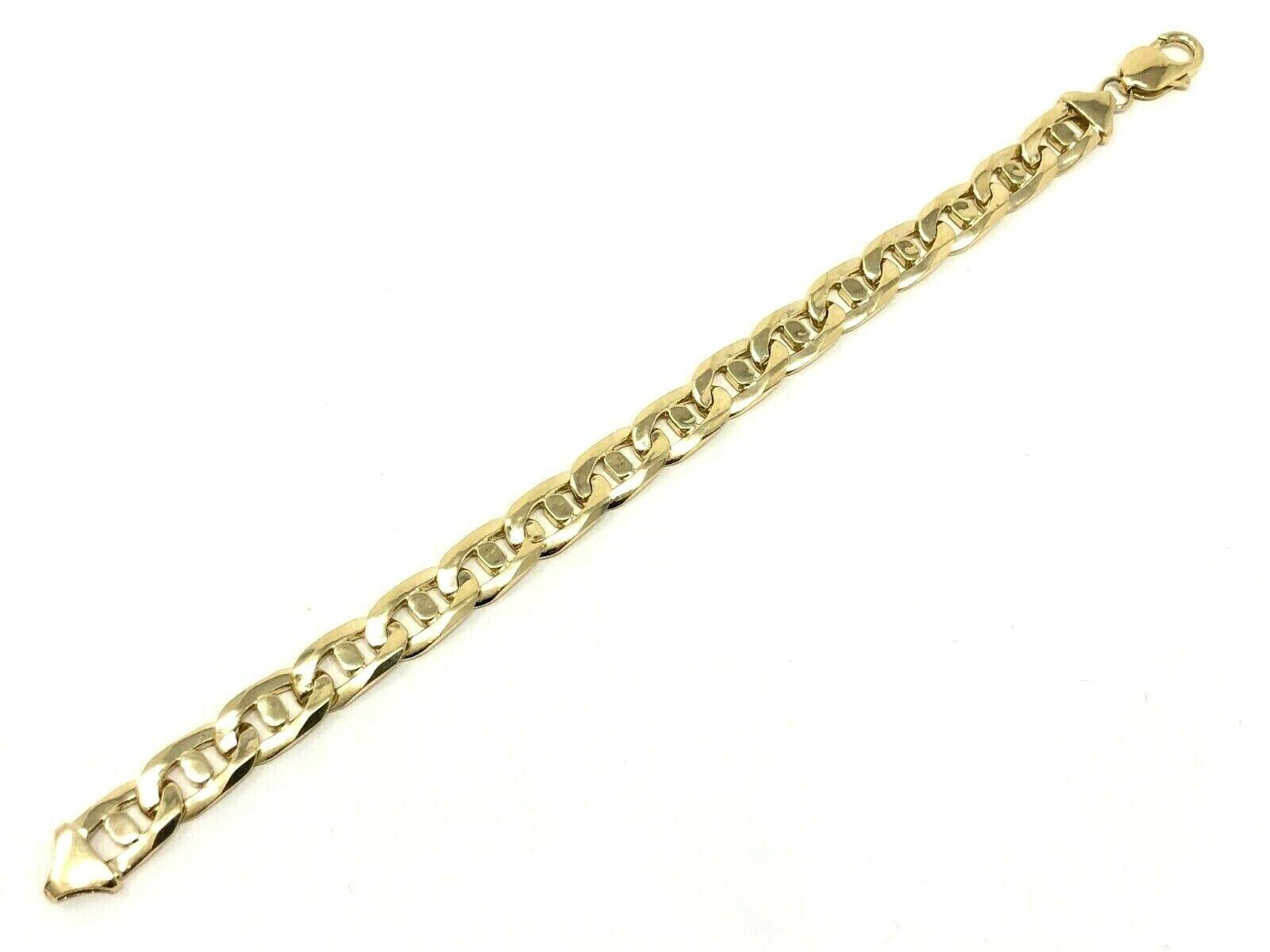 Men's 10k Yellow Gold Solid Mariner Bracelet Link Chain 7.5" 10mm 26.3 grams - Jewelry Store by Erik Rayo