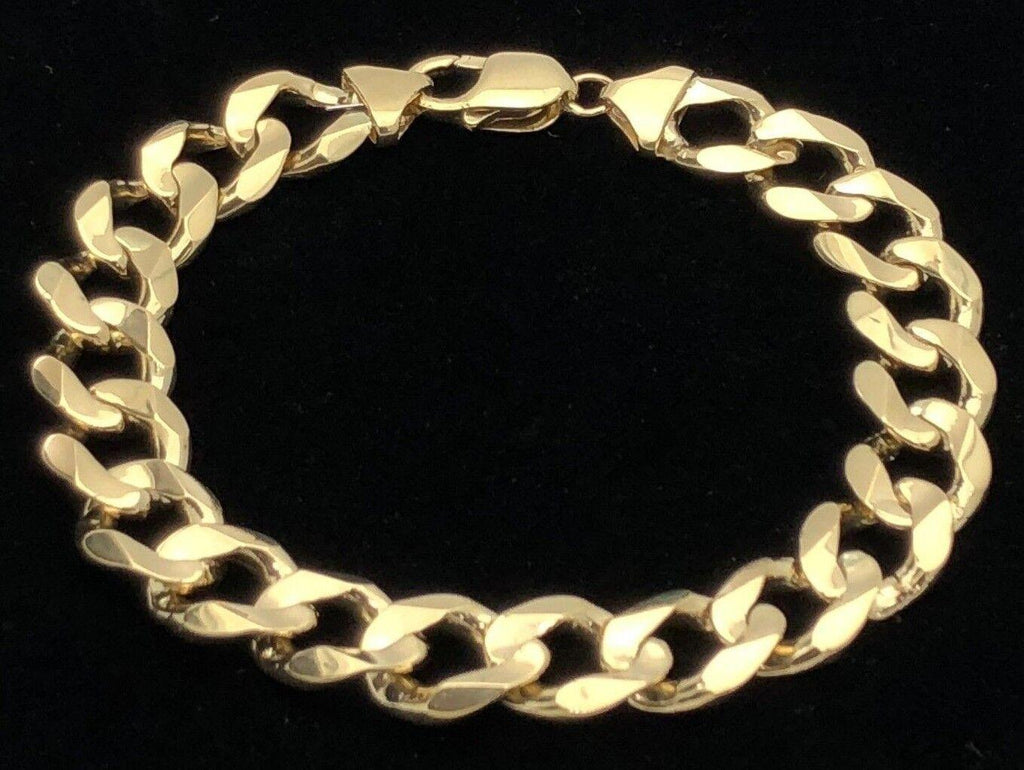 Men's 14k Solid Yellow Gold Cuban Bracelet Link Chain 8" 12.5mm 40 grams - Jewelry Store by Erik Rayo