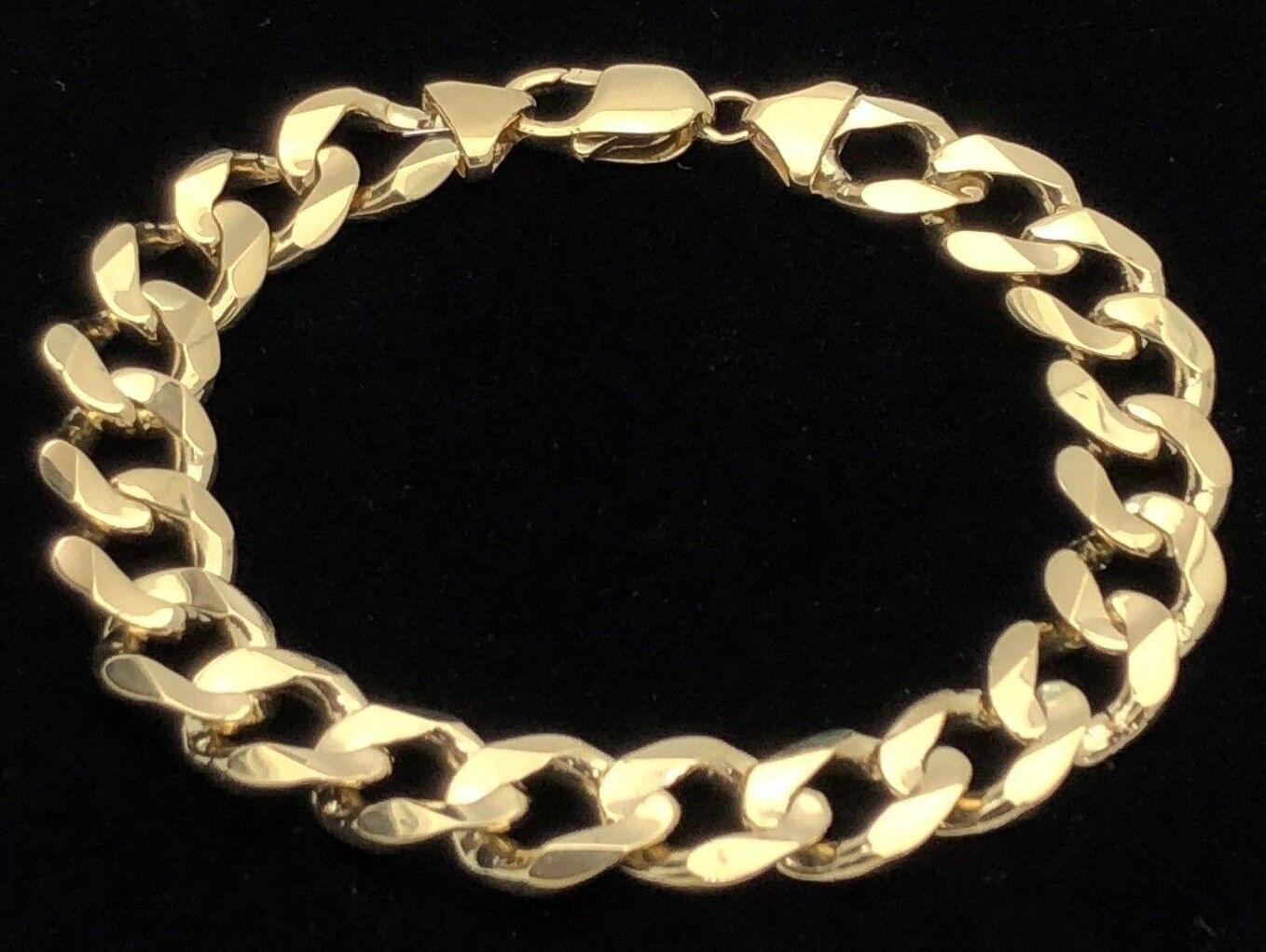 Men's 14k Solid Yellow Gold Cuban Bracelet Link Chain 8" 12.5mm 40 grams - Jewelry Store by Erik Rayo