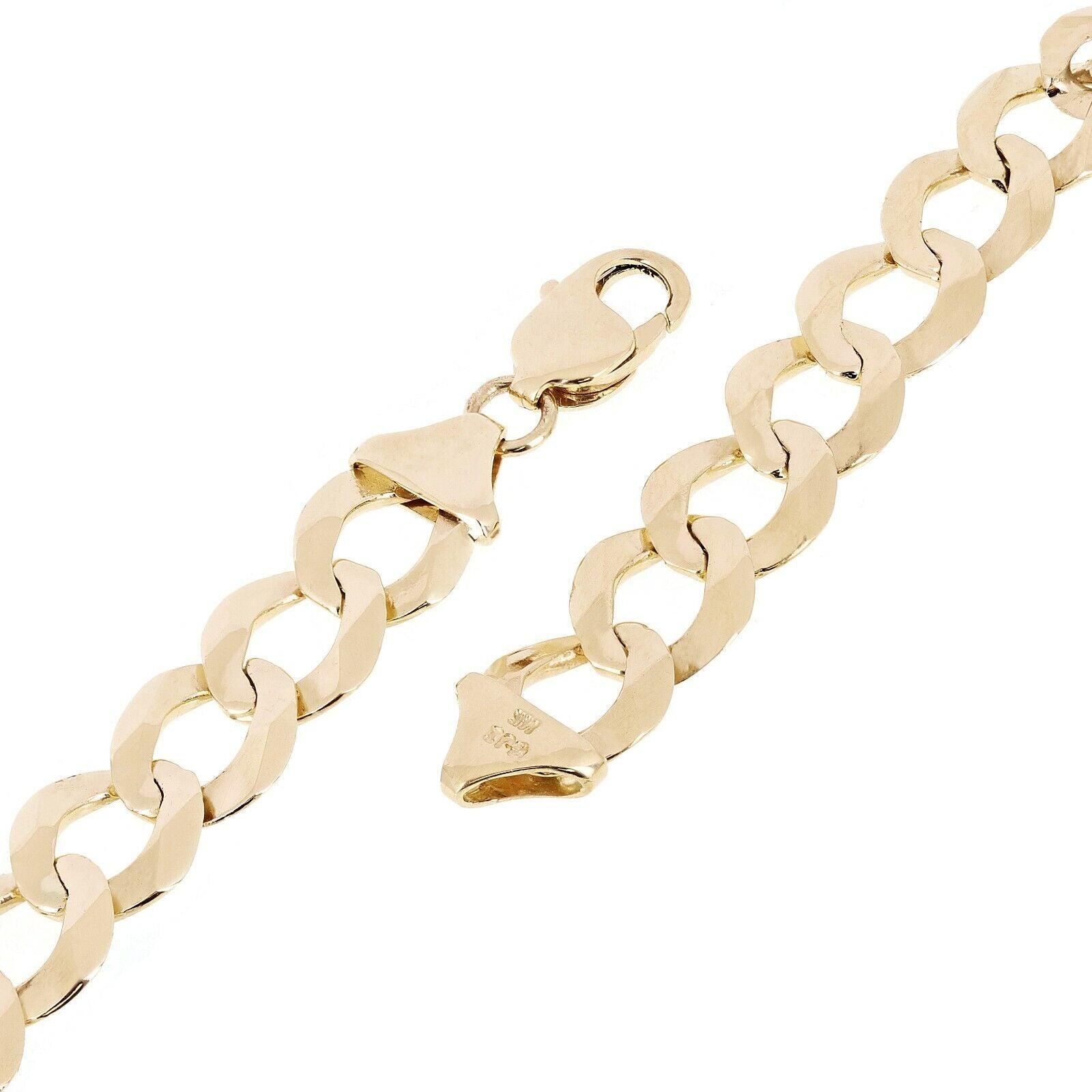 Men's 14k Yellow Gold Solid Cuban Link Chain Bracelet 8.25" 11mm - 23.1 grams - Jewelry Store by Erik Rayo