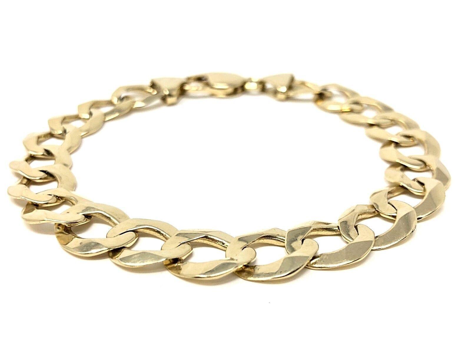 Men's 14k Yellow Gold Solid Cuban Link Chain Bracelet 8.25" 11mm - 23.1 grams - Jewelry Store by Erik Rayo