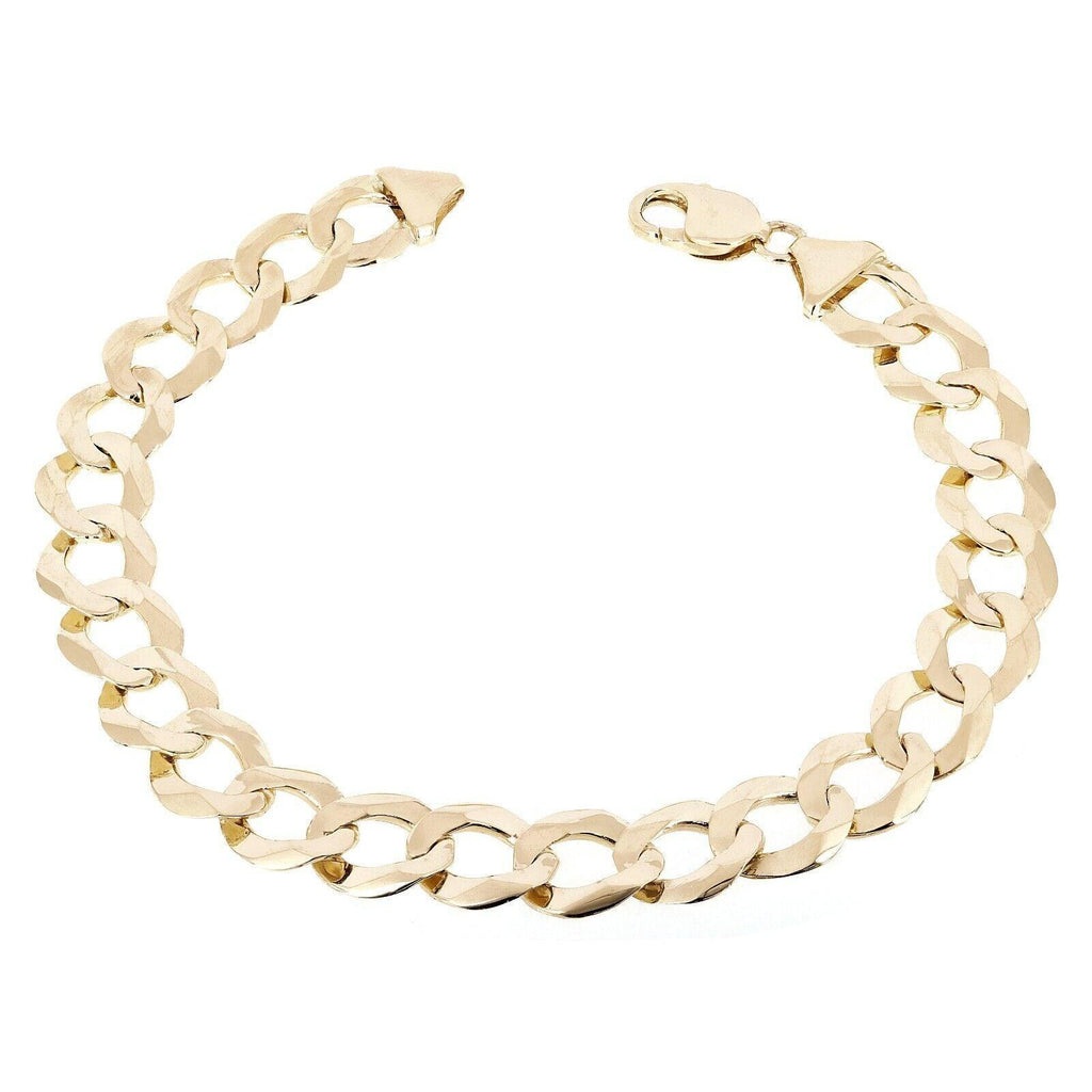 Men's 14k Yellow Gold Solid Cuban Link Chain Bracelet 8.25" 11mm - 23.1 grams - Jewelry Store by Erik Rayo
