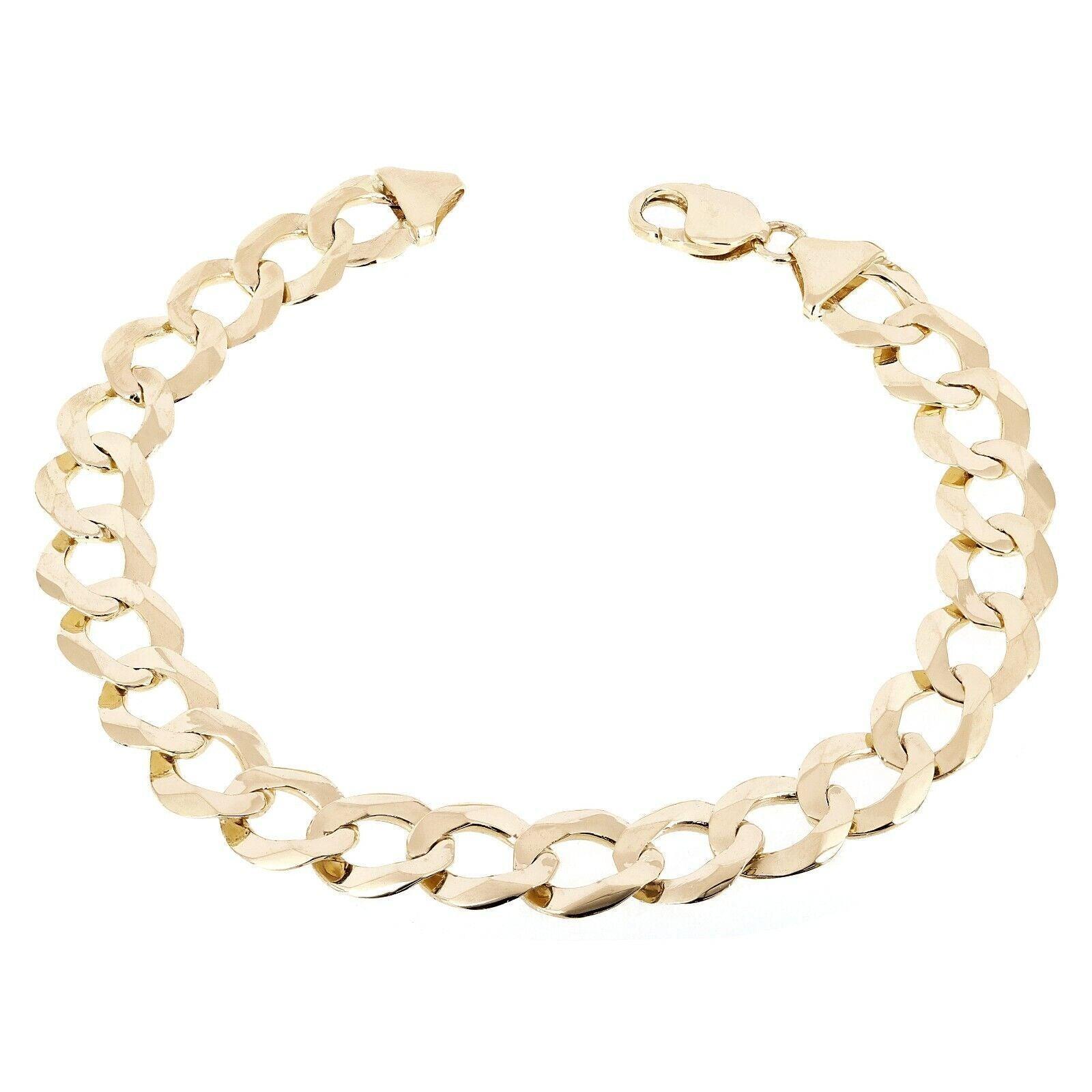Men's 14k Yellow Gold Solid Cuban Link Chain Bracelet 8.25" 11mm - 23.1 grams - Jewelry Store by Erik Rayo
