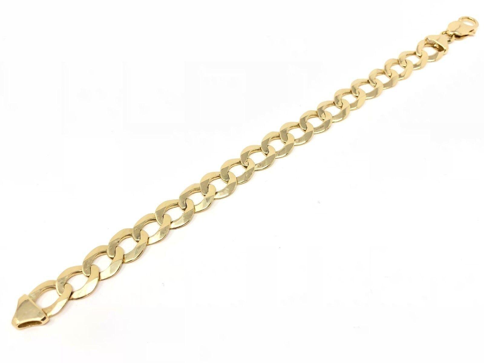 Men's 14k Yellow Gold Solid Cuban Link Chain Bracelet 8.25" 11mm - 23.1 grams - Jewelry Store by Erik Rayo