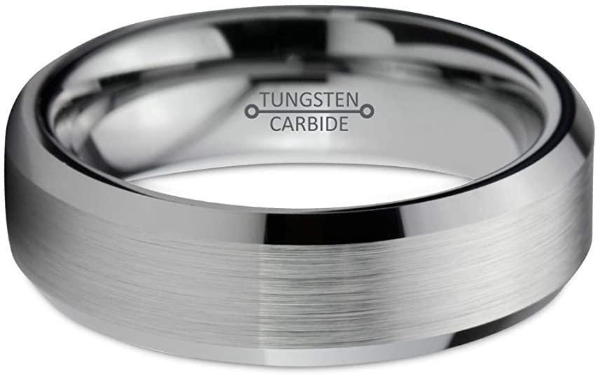 Men's Rings Tungsten Anillo Para Hombre 6mm Brushed Sizes 5-15 - Jewelry Store by Erik Rayo