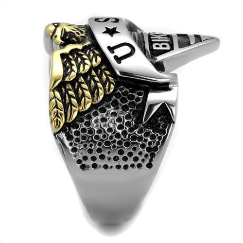 Mens Biker Eagle Ring Two Tone Anillo Para Hombre 316L Stainless Steel Ring - Jewelry Store by Erik Rayo