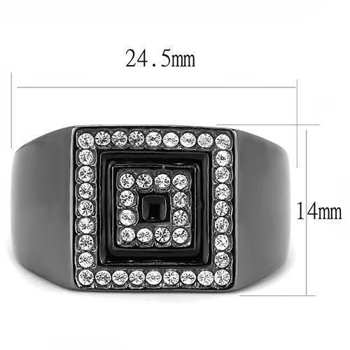 Mens Black Rings Stainless Steel Anillo Negro Compromiso Regalo Para Hombre Acero Inoxidable - Jewelry Store by Erik Rayo