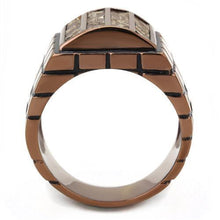 Load image into Gallery viewer, Mens Coffee Brown Ring Anillo Cafe Para Hombres Stainless Steel with Leather in Multi Color - Jewelry Store by Erik Rayo
