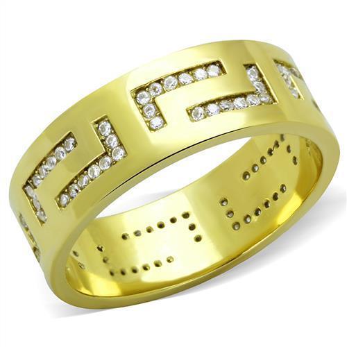 Mens Gold Cross Rings Stainless Steel Gold Nugget Anillo de Compromiso Oro Para Hombre Acero Inoxidable - Jewelry Store by Erik Rayo