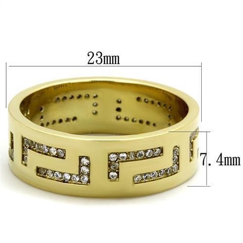 Mens Gold Cross Rings Stainless Steel Gold Nugget Anillo de Compromiso Oro Para Hombre Acero Inoxidable - Jewelry Store by Erik Rayo