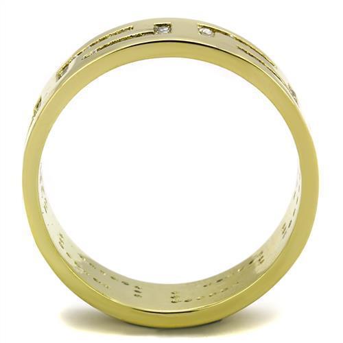 Mens Gold Cross Rings Stainless Steel Gold Nugget Anillo de Compromiso Oro Para Hombre Acero Inoxidable - Jewelry Store by Erik Rayo