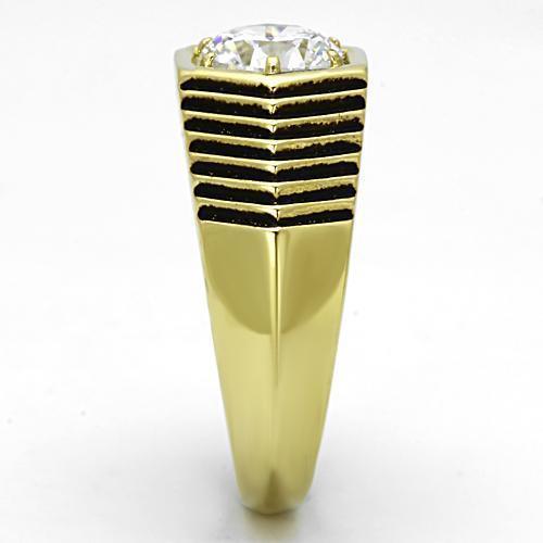 Mens Gold Rings Stainless Steel Hexagon Anillo de Compromiso Oro Para Hombre Acero Inoxidable - Jewelry Store by Erik Rayo