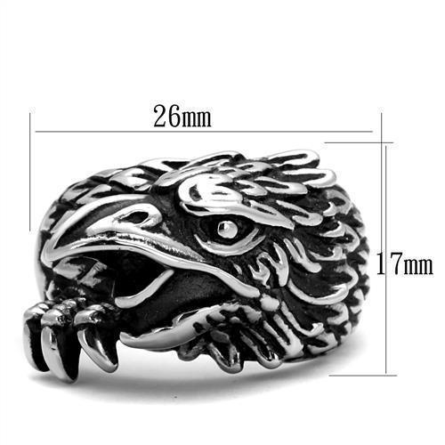 Mens Large Eagle Ring Silver Anillo Para Hombre Stainless Steel Ring - Jewelry Store by Erik Rayo