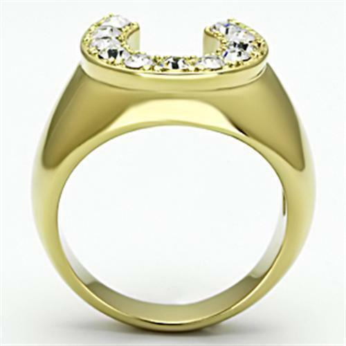 Mens Ring Gold Horseshoe Stainless Steel Ring Good Luck - Jewelry Store by Erik Rayo