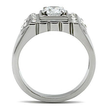 Load image into Gallery viewer, Mens Ring Round Cut Unique Stainless Steel Ring with AAA Grade CZ in Clear - Jewelry Store by Erik Rayo
