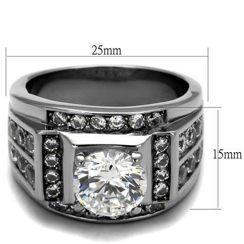 Mens Rings The King od Diamonds Round Stainless Steel Signet - Jewelry Store by Erik Rayo