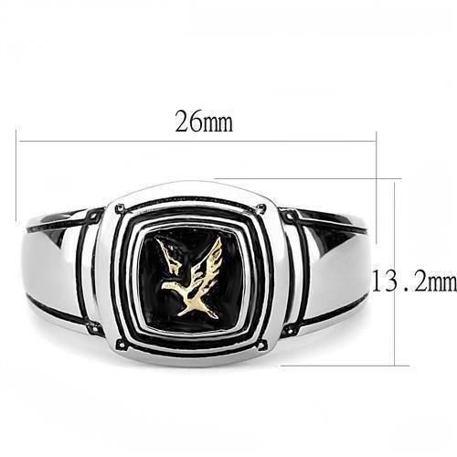 Mens Silver Black Gold Eagle Rings Stainless Steel Anillo Aguila Compromiso Regalo Para Hombre Acero Inoxidable - Jewelry Store by Erik Rayo