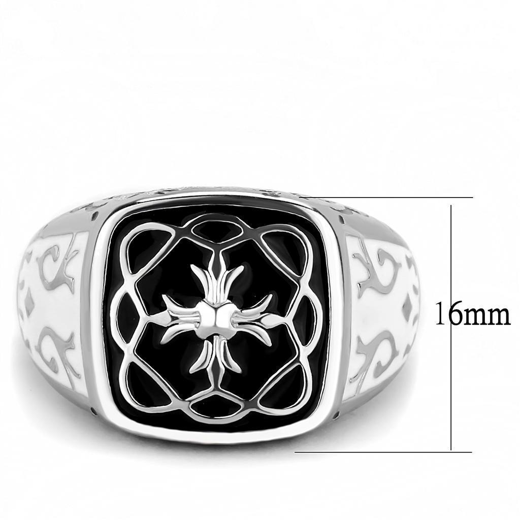 Mens Silver Cross Stainless Steel Anillo Cruz Compromiso Regalo Para Hombre Acero Inoxidable - Jewelry Store by Erik Rayo