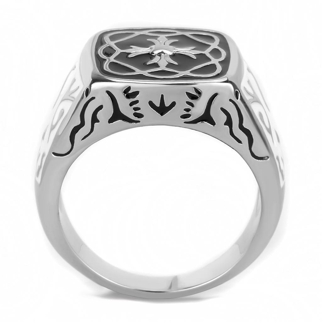 Mens Silver Cross Stainless Steel Anillo Cruz Compromiso Regalo Para Hombre Acero Inoxidable - Jewelry Store by Erik Rayo