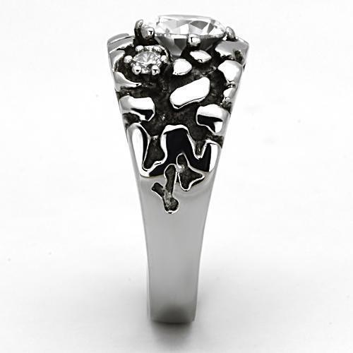 Mens Silver Nugget Rings Stainless Steel Anillo Compromiso Regalo Para Hombre Acero Inoxidable - Jewelry Store by Erik Rayo