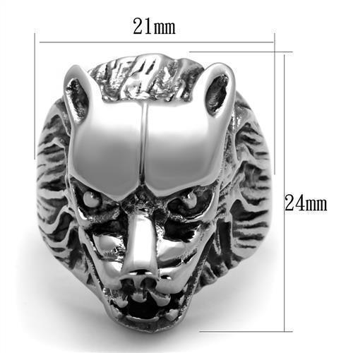 Mens Silver Werewolf Ring Anillo Para Hombre 316L Stainless Steel Ring - Jewelry Store by Erik Rayo