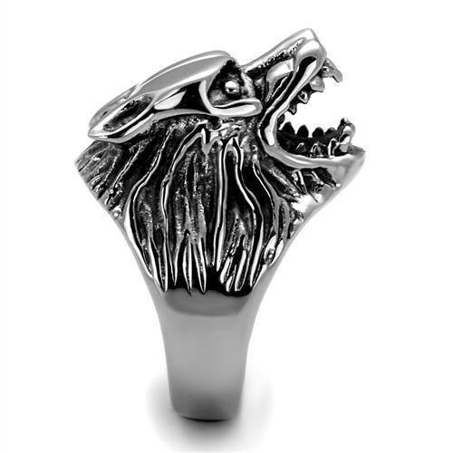 Mens Silver Werewolf Ring Anillo Para Hombre 316L Stainless Steel Ring - Jewelry Store by Erik Rayo