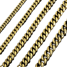 Load image into Gallery viewer, Necklace for Men and Women Stainless Steel Cuban Curb Chain Gold - Jewelry Store by Erik Rayo
