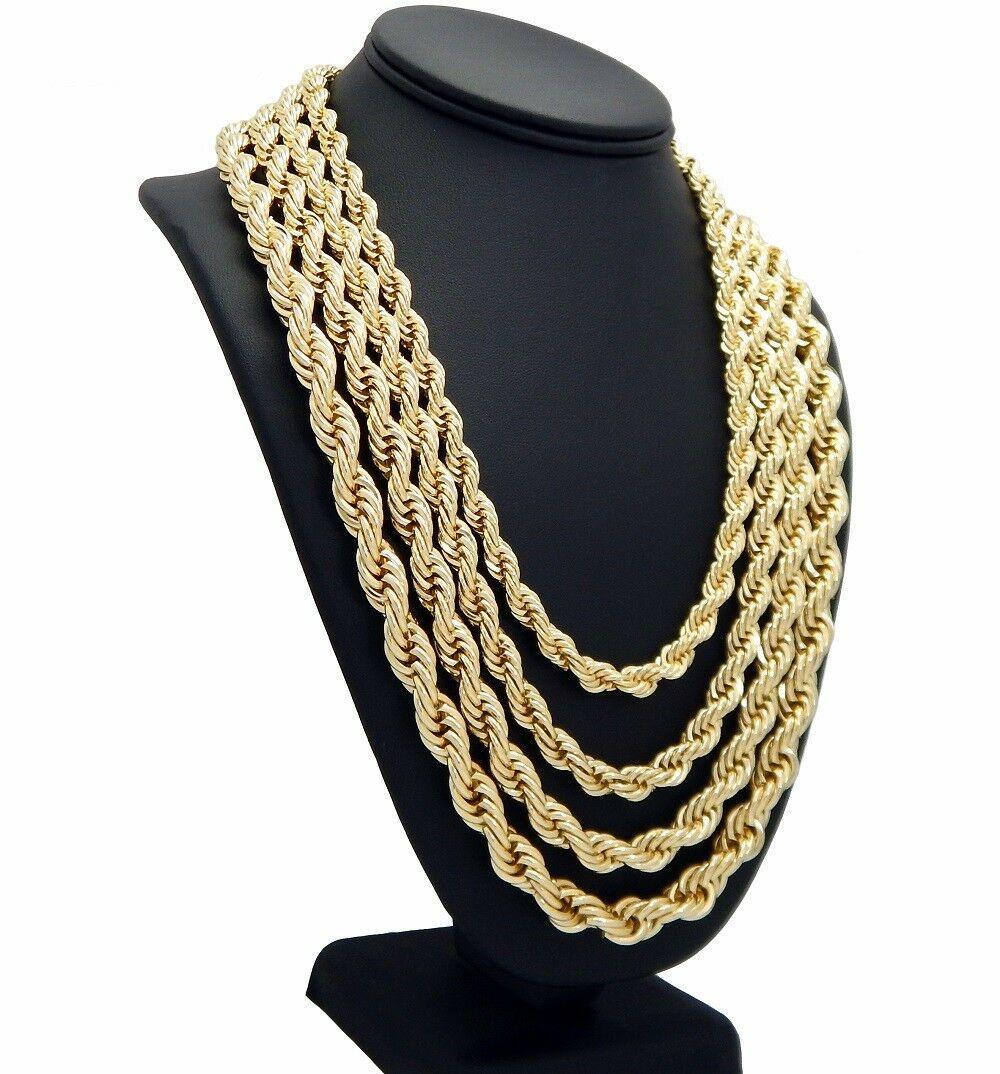 Necklace for Men and Women Stainless Steel Rope Chain Gold - Jewelry Store by Erik Rayo