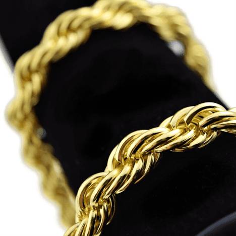 Necklace for Men and Women Stainless Steel Rope Chain Gold - Jewelry Store by Erik Rayo