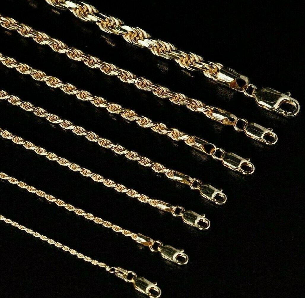 Necklace for Men Women 925 Sterling Silver Chain Plata Diamond Cut Rope - Jewelry Store by Erik Rayo