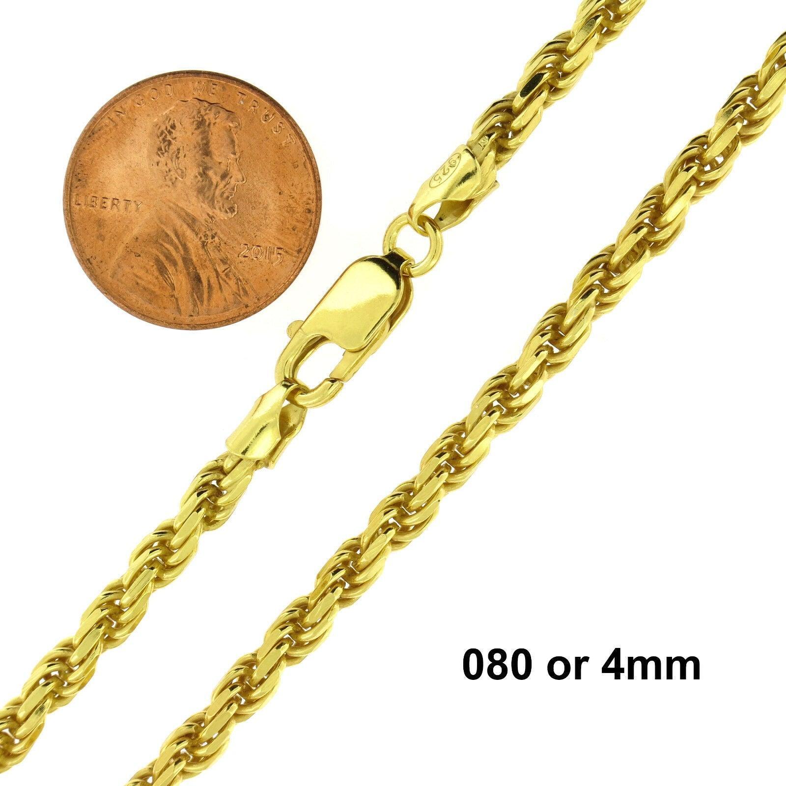 Necklace for Men Women 925 Sterling Silver Chain Plata Diamond Cut Rope - Jewelry Store by Erik Rayo