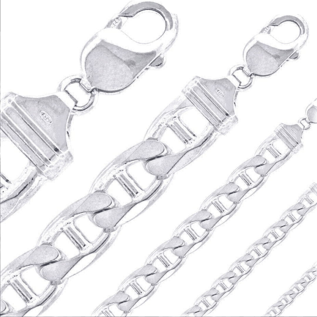 Necklace for Men Women Real Solid 925 Sterling Silver Italian Mariner Chain Plata - Jewelry Store by Erik Rayo