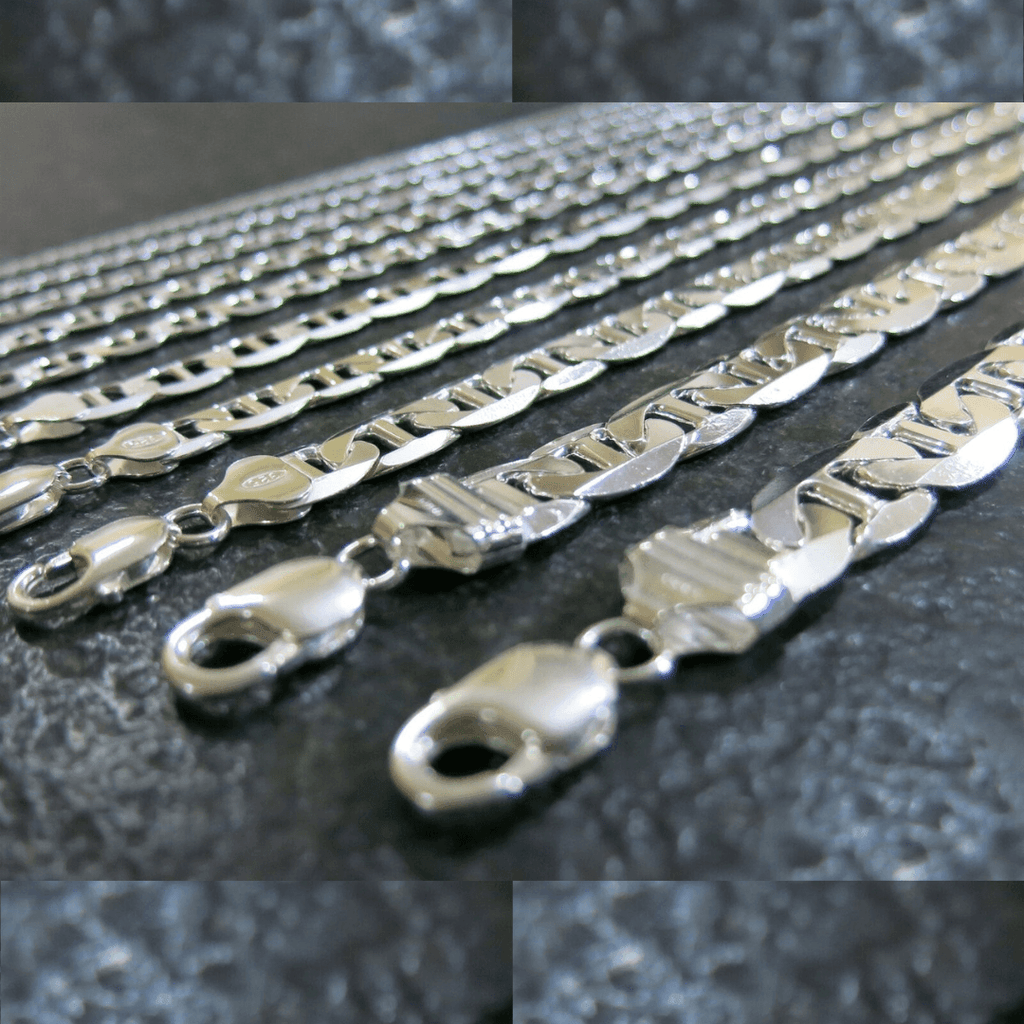 Necklace for Men Women Real Solid 925 Sterling Silver Italian Mariner Chain Plata - Jewelry Store by Erik Rayo