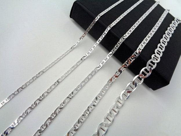 Necklace for Men Women Real Solid 925 Sterling Silver Italian Mariner Chain Plata - Jewelry Store by Erik Rayo