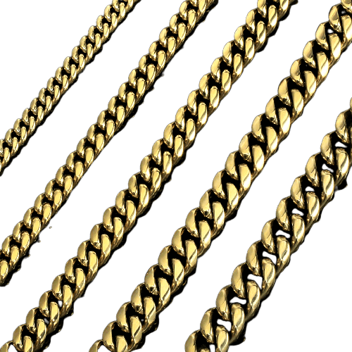 Necklaces for Men and Women Stainless Steel Cuban Curb Chain Gold - Jewelry Store by Erik Rayo